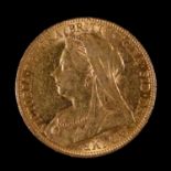 Gold coin. Sovereign 1901M