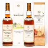 A Macallan single highland malt Scotch whisky, 10 years old, 70cl, 40%, in presentation box and