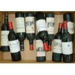 A mixed case, to include Chateau Croizet-Bages, 1961, three bottles, Chateau La Tour de Mons,