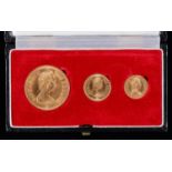 Gold Coins. Rhodesia gold proof set 10 shillings - 5 pounds 1966, cased