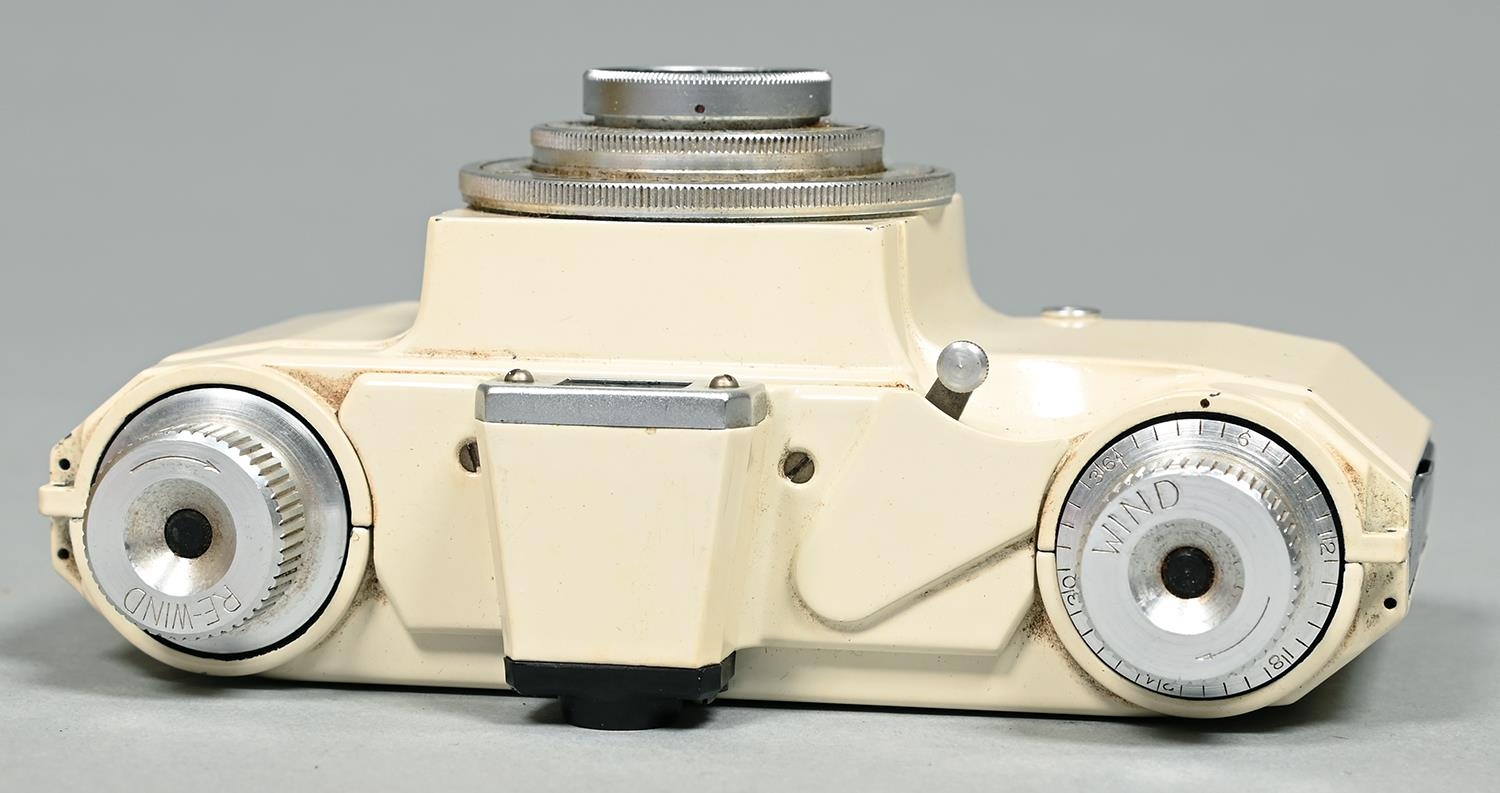An Ilford Advocate series one roll film camera, with cream enamel finish, with F35mm Dallmeyer lens, - Image 3 of 3