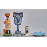 A Copeland Florentine ware chalice, c1894, crisply moulded in relief with dancing girls and