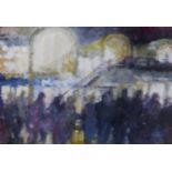 Debra Manifold RI, PS (1961-2020) - Rush Hour, Victoria, pastel, 57 x 82cm Good condition, drawing
