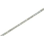 A diamond line bracelet, of round brilliant cut diamonds weighing in total approximately 4ct, in 9ct