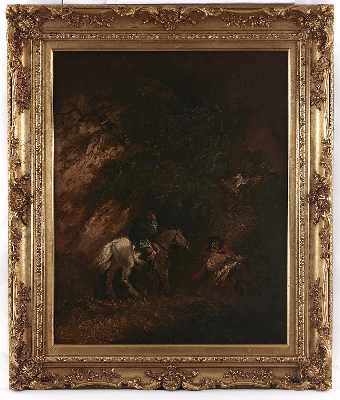 After George Morland - The Storm, 58 x 46.5cm A 19th century copy in restored (relined) condition, - Bild 2 aus 3