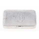 A Victorian snuff box, 60mm l, by S Mordan & Co, London 1891, 1oz 14dwts Small dents and light wear,