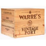 Warre's 1983 Vintage port, twelve bottles, OWC