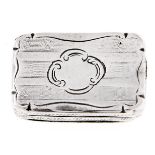 A Victorian silver vinaigrette, engine turned, the grille engraved with leaf, 24mm l, by David