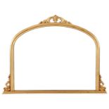 A reproduction gilt overmantel mirror, in Victorian style, 105cm h, 139cm l Good condition