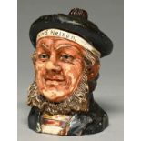 A Bernard Bloch cold painted white terracotta sailor's head novelty tobacco jar and cover, late 19th