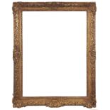 A reproduction gilt mirror, in 18th c style, 121 x 96cm Good condition