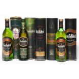 A Glenfiddich single malt scotch whisky, 12 years old, 70cl, 40% and four Glenfiddich Special