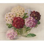 Winifred Walker (1882-1966) - Phlox in a Glass Bowl, signed, watercolour, 41 x 49cm Generally good