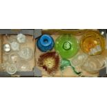 Miscellaneous cut and coloured glassware, 1930's-70's Mostly in good condition