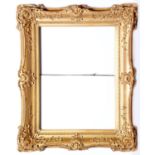 A Victorian giltwood and composition picture frame, sight 57 x 42cm Small repairs and gold painted