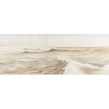 Ernest Stuart (Exhibited 1889-1915) - Seascape, signed and dated '04, watercolour, 38 x 97cm, in the