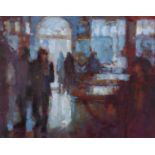 Debra Manifold RI, PS (1961-2020) - Interior of Bar, pastel, 50 x 63cm Good condition