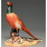 A Royal Crown Derby model of a pheasant, 1977, 26cm h, printed mark Good condition