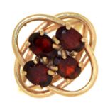 A garnet ring, in gold, 3.9g, size N Marks rubbed; good condition