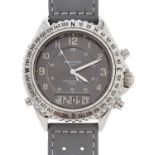 A Breitling stainless steel gentleman's chronograph wristwatch, Chronographe Reveil, quartz
