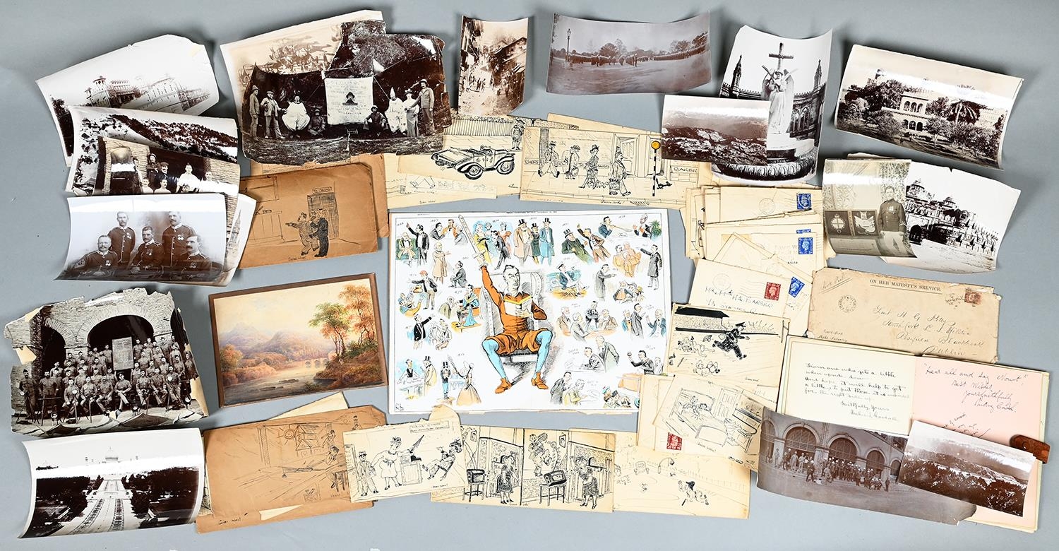World War II, British Home Front, a series of illustrated envelopes, 1940, the reverse with