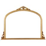 A reproduction gilt overmantel mirror, in Victorian style, 105cm h, 139cm l Good condition