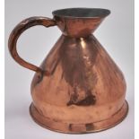 A Victorian copper two gallon measure, mid 19th c, of haystack form, 32cm h Minor dents, mainly on