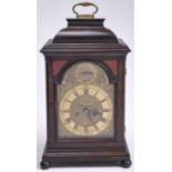 A George II mahogany bracket clock, Richard Peckover, London, mid 18th c, the eight day movement