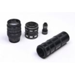 A group of Corfield Periflex 35mm camera accessories, comprising 135mm f3.5 Lumax Gold Star lens,