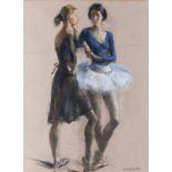 Katya Gridneva (1965 - ) - Ballerinas, signed and dated '98, pastel, 72 x 53.5cm Good condition