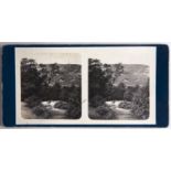 Fifteen Victorian stereograms with albumen or silver prints of principally Derbyshire scenery,