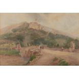 Harry Goodwin (1842-1925) - Assisi, signed with monogram and dated 1899, watercolour, 30 x 45cm