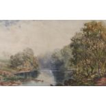 English School, 19th c - Wooded River Landscape, watercolour, 30 x 47.5cm Good condition, in