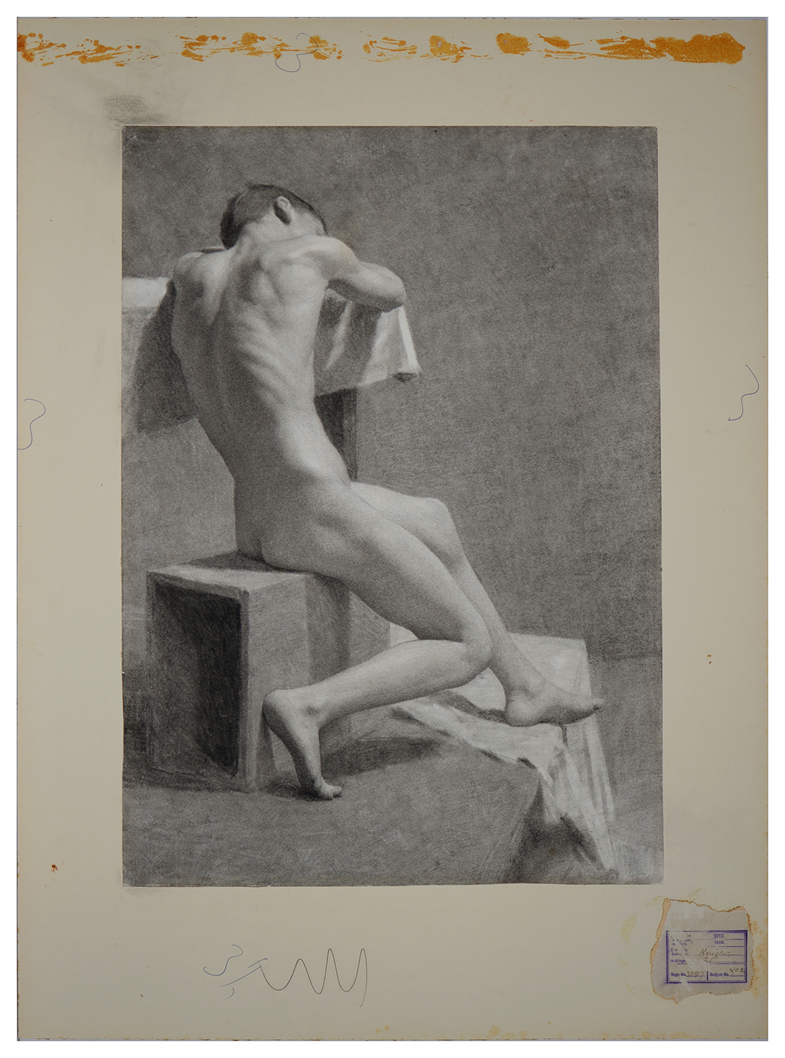 Harold Knight RA, ROI, RP, RWA (1874-1961) - Life Model Nottingham School of Art, charcoal, 52 x - Image 2 of 3