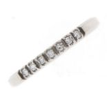 A diamond ring, in white gold marked 585, 1.6g, size M Good condition