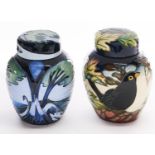 A Moorcroft Knypersley ginger jar and cover and another, early 21st c, 16cm h, impressed and painted