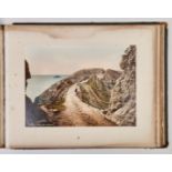 Colour photography, early 20th c, an album of fifteen Photochromes of Guernsey and four of Sark,