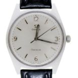 An Omega stainless steel gentleman's wristwatch, 35mm Good condition, running when wound, hands