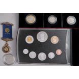 Silver Coins. United Kingdom proof £2 2008, cased, proof £1 2008 (2), both cased, proof £2 2009,