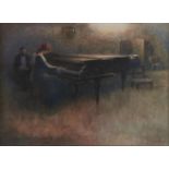 Fred Walmsley (Fl. 19th / early 20th c) - The Recital, signed, watercolour, 42.5 x 58.5cm Apparently