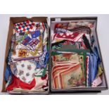 Fashion Accessories. A collection of printed silk handkerchiefs, mainly 1920's - 40's, including art