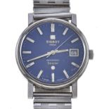 A Tissot stainless steel self winding gentleman's wristwatch, Seastar, blue dial, 34mm In apparently