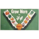 Shell Poster.  Grow More In' 44,  41 x 143.5cm (sheet), linen backed Good condition