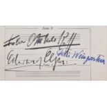 Autograph album. An extensive collection of signatures of  composers and virtuosos in 'The