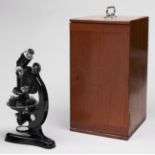 A Beck Model 47 'Crushing' microscope, No 30963, with adjustable round stage, substage condenser and