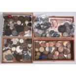 Miscellaneous United Kingdom coins, 18th c and later, including several silver