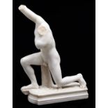 A n Italian Grand Tour marble sculpture of the Subiaco Fabephebe, 19th c,  after the antique, 47cm