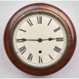 A stained oak wall clock, of unusually small size, c1900, with Winterhalder and Hofmeier movement,