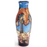 A Moorcroft Wanderer's Sky vase, early 21st c, 25.5cm h, impressed and painted marks Good condition,