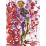 Hendrick Grise (1917-1982) - Female Nude, signed, ink and watercolour, 59.5 x 44cm Good condition